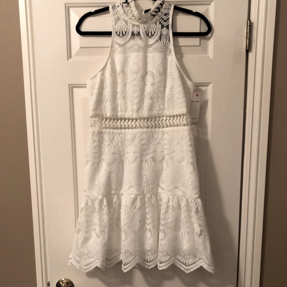 NWT Red Dress Boutique white crochet lace dress